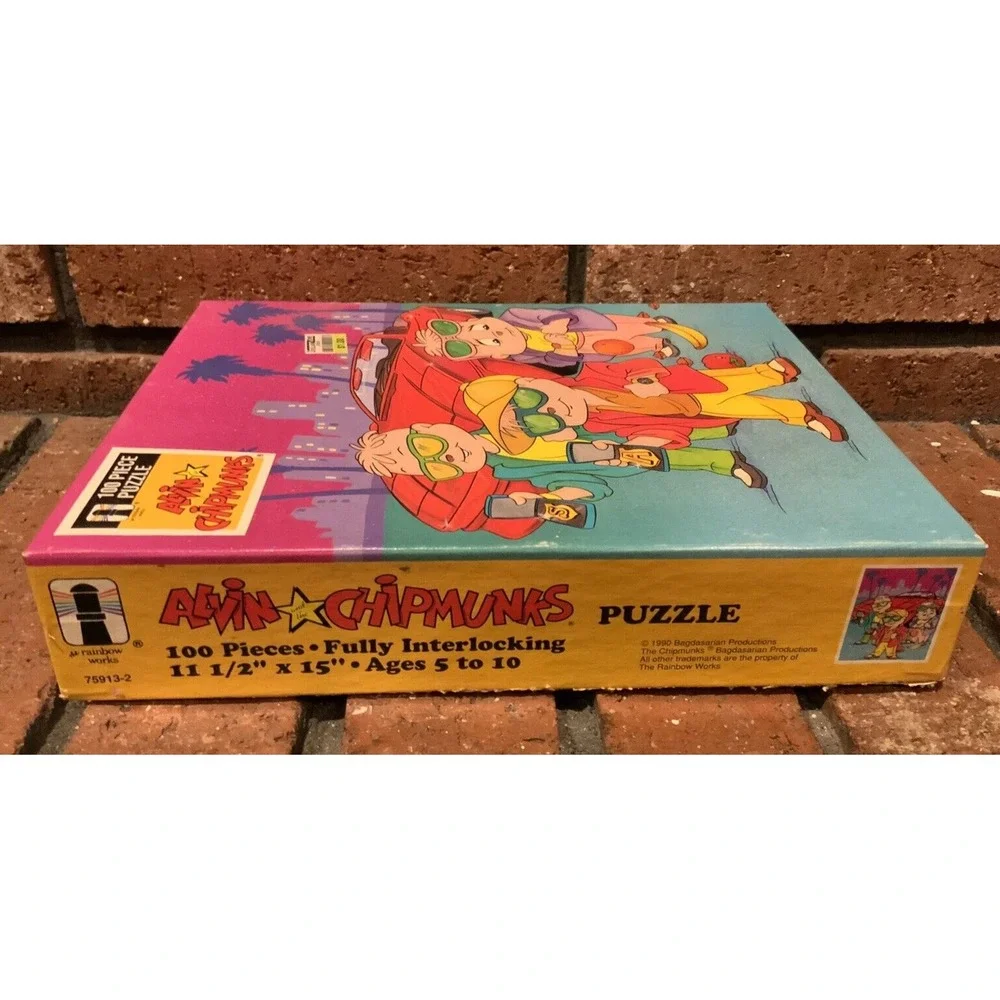 Vintage Alvin And The Chipmunks 100 pc Jigsaw‎ Puzzle 1990 11.5
